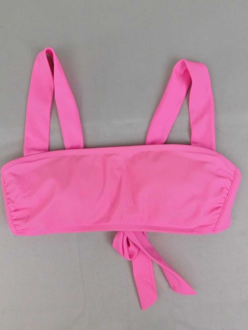 Xhilaration Hot Pink Bandeau Bikini Top with Tie Detail